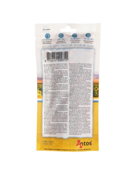 Morceaux volailles 100% naturels. CANICE POULTRY 90 GR Vue arrière de sachet
