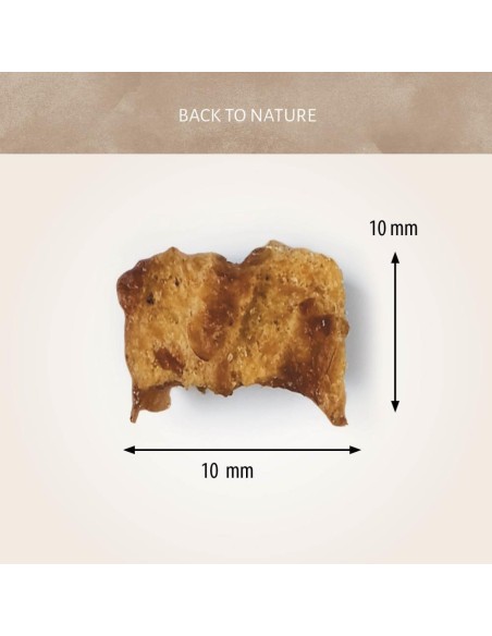 Dimensions approximatives des morceaux volailles 100% naturels. CANICE POULTRY 90 GR