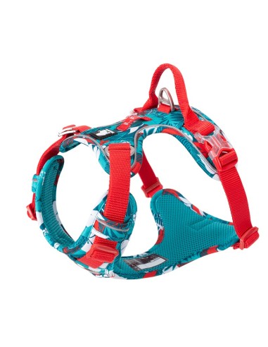 Harnais Country+ spécial édition Truelove vue de côté gauche - rouge et bleu - kaliboutik