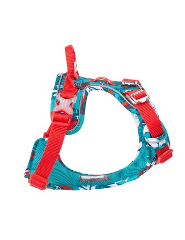 Harnais Country+ spécial édition Truelove vue de côté doite - rouge et bleu - kaliboutik