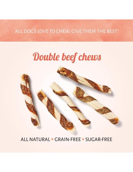 autres vues de l'os à macher avec pharynx de boeuf. Antos ROLL STICK WHITE + GULLETS