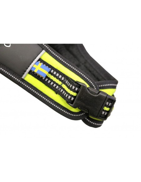 Harnais axaeco - Harness 4 Season Power vue sur le clip de fermeture - jaune