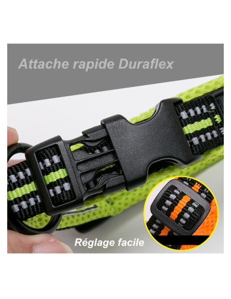 Collier Truelove Flex vert avec clip légèrement ouvert