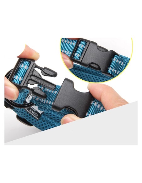 Collier Truelove Flex bleu avec clip ouvert et fermé