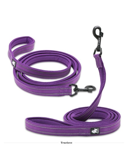 Laisse truelove violette en deux vue différentes
