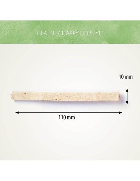 Dimensions friandises Lamelles de poulet et poisson 100 gr. Antos CHICKEN&FISH STRIPS