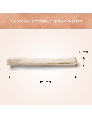 Bâtonnets Os à macher par lot de 3, dimensions. Antos MINI ROLL 3 PCES BLANC