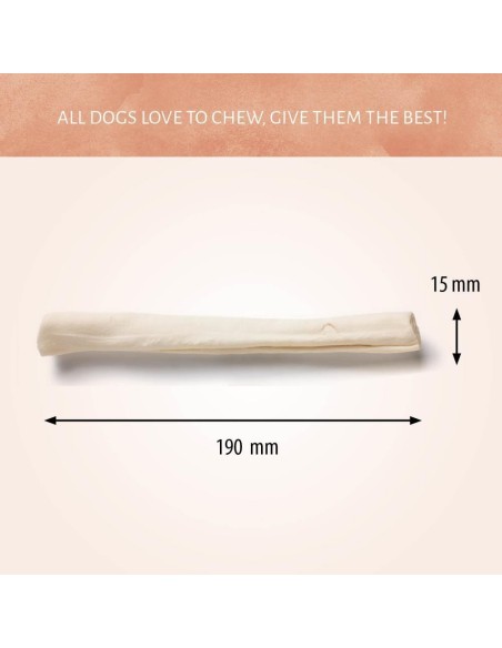 Bâtonnets Os à macher par lot de 3, dimensions. Antos MINI ROLL 3 PCES BLANC
