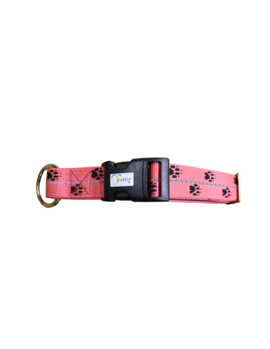 Collier Reflex rose avec clip - Axaeco