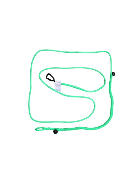 Ligne canicross simple - verte avec amortisseur.