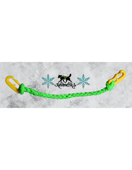 Neckline 6 mm verte reflex pour activité canicross, canivtt, chiens de traineaux